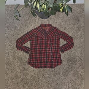 Southern Thread Plaid Button Down Wmns Sz Lg